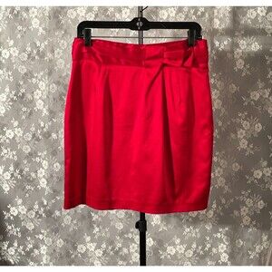 Vintage Y2K Red Mini Skirt Size Medium 2000s Retro Business Casual Club Wear